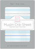SwaddleDesigns Softest Cotton Muslin Fitted Crib Sheet for Baby Boy & Girl, Blue 3 Color Stripe