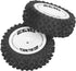 Alomejor 2Pcs Rubber RC Car Rear Tires Set for 124007 Remote Control Car