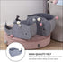 STOBOK Whale Shaped Felt Storage Bin, Fabric Foldable Basket for Home Nursery Toy Organizer, Sundries Container