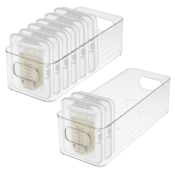Wopgrty Breastmilk Storage Container, Freezer Flattener Kit, Breastmilk Storage Container, Plastic Storage Bins,