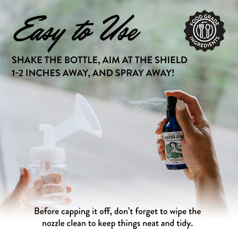 4 oz., Legendairy Milk Pumping Spray Helps Sore Nipples & Clogged Ducts, Organic Lubricant for Breast Shields