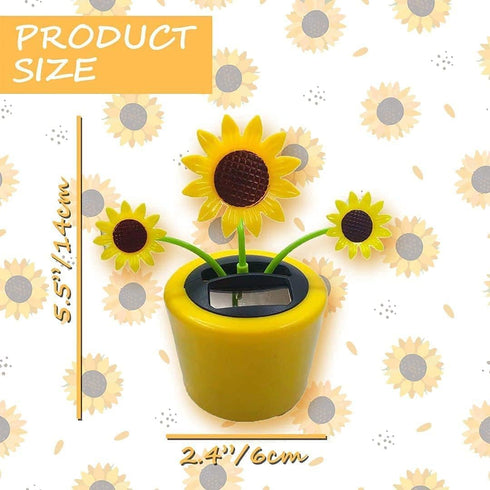 Solar Dancing Flower Sunflower, Solar Powered Swinging Toy for Windowsill, Car Dashboard, Home Decor