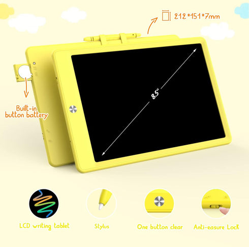 Toddler Toys for 3-6 Years Old - LCD Writing Tablet 8.5 Inch Doodle Board - Electronic Drawing Tablet for Kids Age 3-7