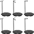 XyviLokit 6Pack 1/144 Black Action Figure Display Stand with Flexible Metal Arms & Waist Clip, Metal Figure Stand