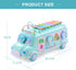 5-in-1 1 6-12-18 1st Hammer Baby School Bus Xylophone Toys for Year Old Girl Gifts, Educational Baby Toy Month