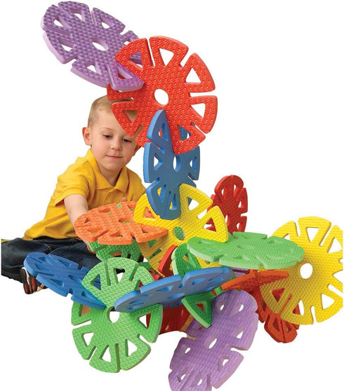 Constructive Playthings Set of 24 Multi-Notched Plastic Builders