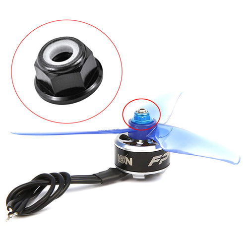 DGZZI M5 8PCS M5 Aluminum Locknut Black Aluminum Nuts Flange Nylon Lock Nut for RC Drone FPV Parts