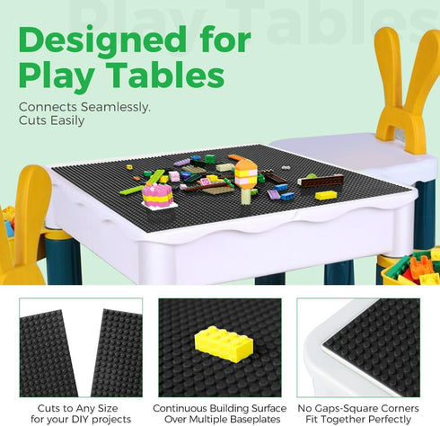 Classic Baseplates Building Plates - 8 Pack 10" x 10" Boards, 100% Compatible with All Major Brands for Creative