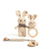 Generic Organic Crochet Bunny Baby Rattle Toy - Handmade Newborn Gift Set with