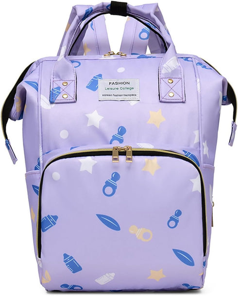 Ybberik Diaper Bag Backpack for Moms with Insulated Pockets, Stroller Straps, 24L Large