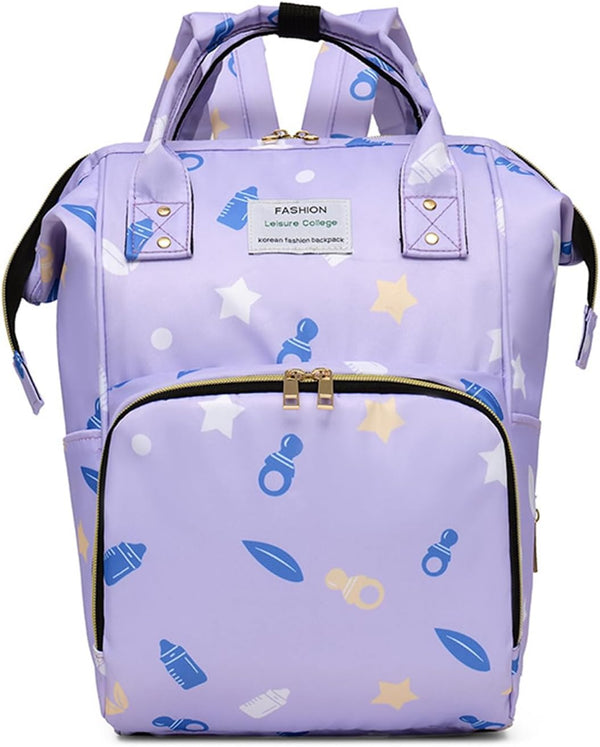 Ybberik Diaper Bag Backpack for Moms with Insulated Pockets, Stroller Straps, 24L Large