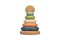 Pearhead Wooden Stacking Rainbow Toy, Montessori Toy for Baby and Toddler Ages 12+ Months, Interactive Stackable Rings