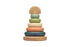 Pearhead Wooden Stacking Rainbow Toy, Montessori Toy for Baby and Toddler Ages 12+ Months, Interactive Stackable Rings
