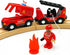 DSHMIXIA Set Set 3-5 Sets 3-4-7 Magnetic Trains Cars Wooden Train Track Accessories Fire Truck Train for Toddlers