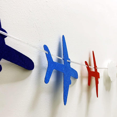 SaktopDeco 2 Pack Airplane Cloud Garland Plane Banner Airplane Party Supplies Plane Aviation Themed Birthday Party
