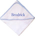 Fastasticdeal Custom Embroidered Personalized Cotton White w/Blue Bath Baby Hooded Towel