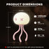 Jellyfish Night Light for Kids Bed Frame - Room Decor & Special Cute Funny Gifts, Rechargeable Baby Nursery Lamp