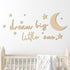 Briwooody 15 Pcs Moon and Stars Nursery Decor Dream Big Little One Wall