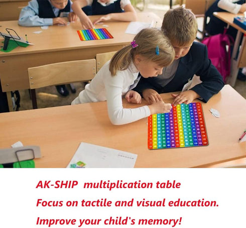 AK-SHIP Multiplication Game Table Bubble Toys, Educational Stress Relief for Teaching Operations