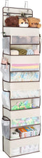 Univivi Over The Door Organizer, Wall Mount Hanging Organizer with Large Compartments and Mesh Side Pockets