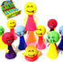 PROLOSO Colorful Jumping Popper Bouncy Toy Balls, 24 Pcs Spring Launchers