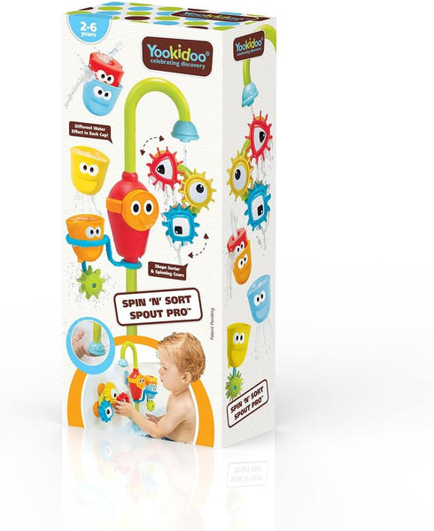 1-3) 3 Yookidoo Bay Bath Toddler Toys (Ages - Stackable Cups, Spinning Gears, Hose & Spout for Water Play - Mold Free