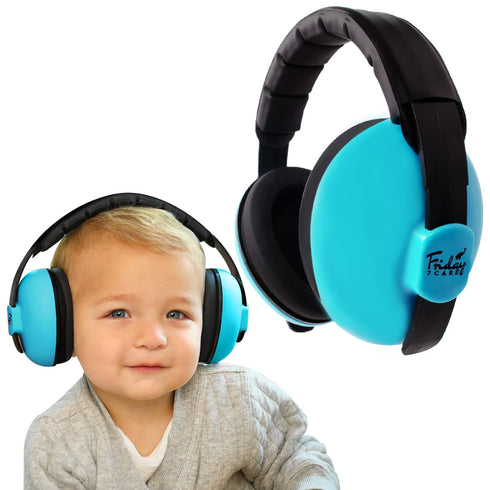 Baby Headphones for Noise Protection, Blue Over-Ear Earmuffs for Infants 0-24 Months