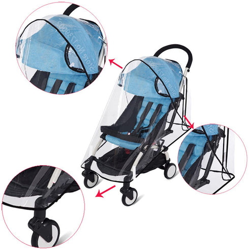 Stroller Rain Cover Weather Shield for Babyzen YOYO 6+ and YOYO+ Strollers