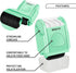 Miseyo Dashed Handwriting Lines Practice Roller Stamp, Self-Inking Mint Green Line Rolling Stamps for Kids