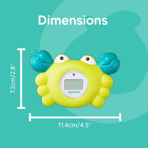Aycorn Digital Baby Bath & Room Thermometer - Fahrenheit with LED Display & Temperature Warning