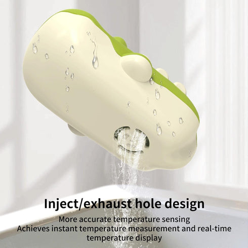 Generic Swimming Bathtub Temperature Gauge Kids | Crocodile Water-Spraying Tub LED Display Measure Toy,Bath Temperature