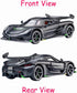 Toy Cars Model Koenigsegg Jesko 1/24 Black Alloy Collectibles, Die-cast Vehicles with Sound and Light