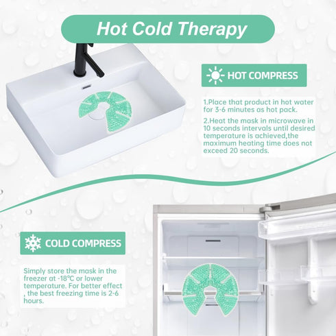 Hot/Cold Breast Gel Bead Ice Packs, Breast Cooling/Heat Pads for Nursing Pain, Mastitis, Engorgement, Swelling, Plugged
