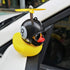 wonuu Rubber Duck Car Decorations - Cute Yellow Duck Dashboard Ornaments with Propeller (W-8&Black)
