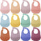 Mepase Silicone Bibs Waterproof Silicone Baby Bibs Soft Adjustable Baby Feeding Unisex
