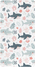 miaozhen Cotton Baby Crib Sheets Comfy Breathable Cute Cartoon Tropical Shark White Toddler