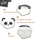 Rectangle Panda Storage Basket with Handles, Collapsible Canvas Toy Bin for Kids and Room Decor (PANDA)