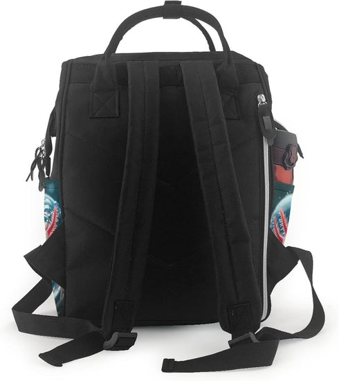 Qewfoju Backpack Backpack Bubbles Axolotl Fantasy Print Diaper Bag Large Capacity Diaper Baby Changing Bags