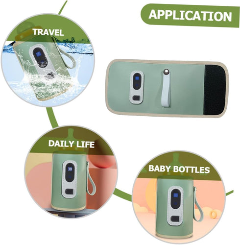Five-setting Portable Digital Bottle Warmer for Breastmilk Travel Use with Wear-resistant Cover Temperature Control