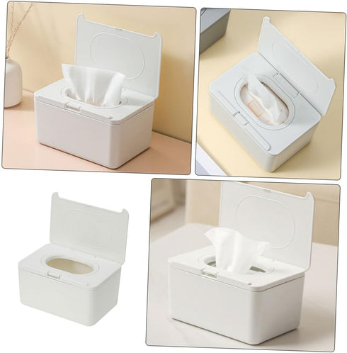 LIFKOME 2pcs Set Refillable Wipe Dispenser for Baby Adult Travel Wipes Holder Waterproof Container for Home Nursery
