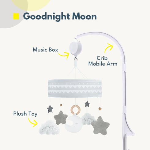 35 Lovvie & Joy Baby Crib Mobile,Mobile for Crib with Lullabies and Stuffed Hanging Toys for Newborns Boys