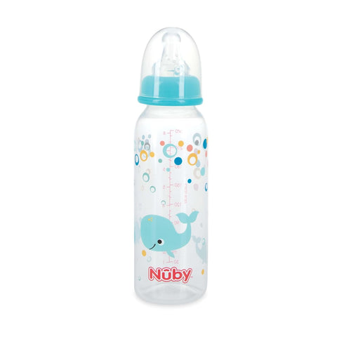 8 1 Pack 1 Nuby Standard Neck Tinted Bottle, Ounce, of Bottle, Colors/Patterns May Vary