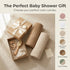 Pack 2 Cozy Set, 40x40 Inches Tummy Muslin Swaddle Blankets of Light Brown & Beige Neutral Baby Blankets, Muslin Baby