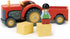 18m+ Tender Leaf Toys - Farmyard Tractor - Wooden Tractor Toy with Removeable Trailer, Animals and Accessories