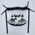 niannyyhouse 10cm, 15cm, 20cm Headdress Dress Apron Plush Doll Lace Outfit Accessories (Black-20cm)