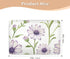 FRODOTGV 52" 34" Light Purple Florals Extra Large Resuable Baby Bed Pad Water Resistant Mattress Pad Non-Slip Pee Mats