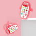 Baby Shark Cell Phone Toy with Removable Teether Case, Light, Music & Adjustable Volume for Kids 0-6 Months (Red)