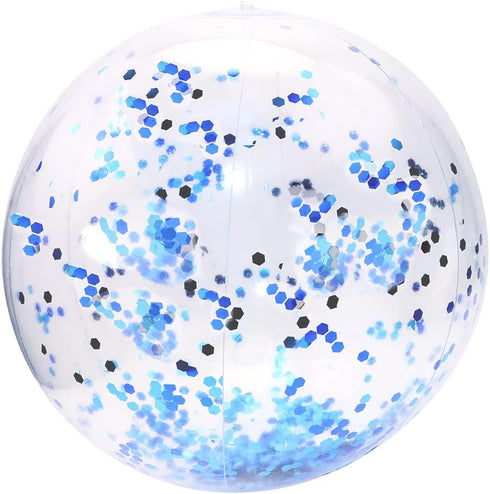 PENTA ANGEL 2PCS Glitter Beach Ball - Inflatable Confetti Swimming Pool Party Ball for Outdoor Summer Water Play