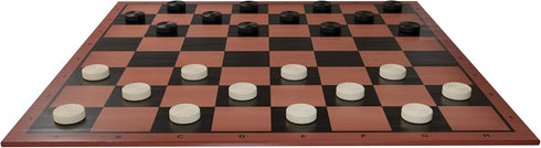 2 8+ Pressman Premium Classics: Checkers | Full-Size Folding Gameboard with Wooden Playing Pieces | Players, Ages
