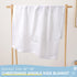 36x50 Booulfi Baby Blanket Newborn Boys Girls Satin Trim White Baby Blankets Baptism Christening Baby Shawl Neutral